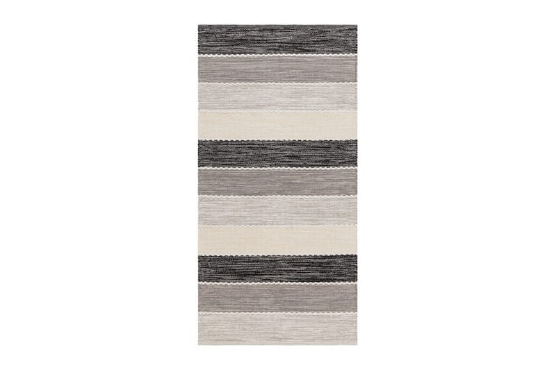Garnteppe Båstad - 75x220 cm, Svart - Tekstiler & tepper - Teppe & matte - Moderne matte - Bomullsmatter