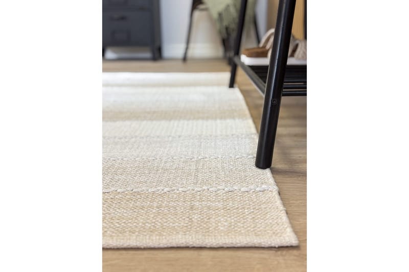 Garnteppe Båstad - 75x280 cm, Krem - Tekstiler & tepper - Teppe & matte - Moderne matte - Bomullsmatter