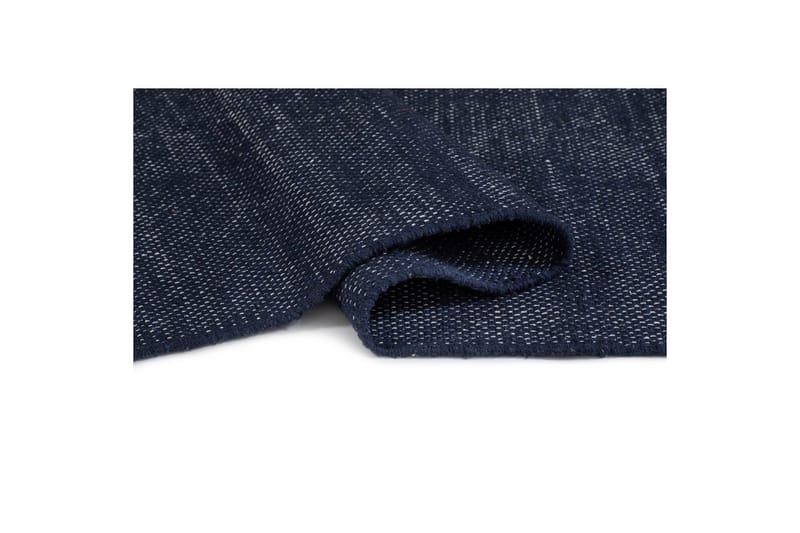 Garnteppe Line - 130x190 cm, Marineblå - Tekstiler & tepper - Teppe & matte - Moderne matte - Bomullsmatter