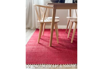Garnteppe Line - 130x190 cm, Rød - Tekstiler & tepper - Teppe & matte - Moderne matte - Bomullsmatter