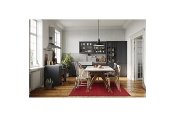 Garnteppe Line - 130x190 cm, Rød - Tekstiler & tepper - Teppe & matte - Moderne matte - Bomullsmatter