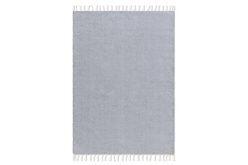 Garnteppe Line - 160x230 cm, Dueblå - Tekstiler & tepper - Teppe & matte - Moderne matte - Bomullsmatter