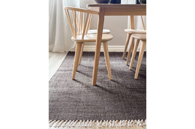 Garnteppe Line - 160x230 cm, Sjokolade - Tekstiler & tepper - Teppe & matte - Moderne matte - Bomullsmatter