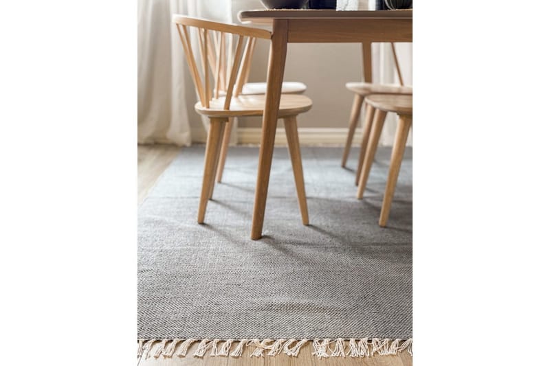 Garnteppe Line - 200x300 cm, Dueblå - Tekstiler & tepper - Teppe & matte - Moderne matte - Bomullsmatter