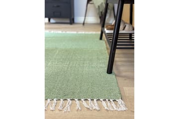 Garnteppe Line - 200x300 cm, Grønn - Tekstiler & tepper - Teppe & matte - Moderne matte - Bomullsmatter