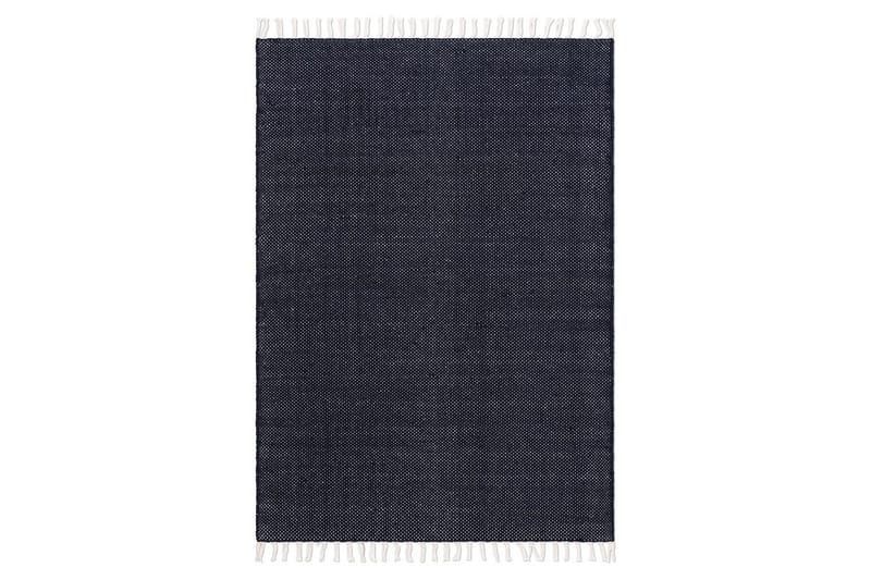 Garnteppe Line - 200x300 cm, Marineblå - Tekstiler & tepper - Teppe & matte - Moderne matte - Bomullsmatter