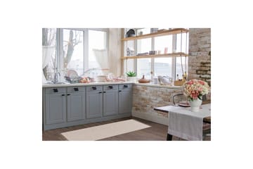 Garnteppe Line - 75x220 cm, Greige - Tekstiler & tepper - Teppe & matte - Moderne matte - Bomullsmatter
