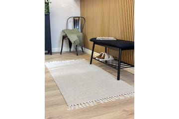 Garnteppe Line - 75x220 cm, Greige - Tekstiler & tepper - Teppe & matte - Moderne matte - Bomullsmatter