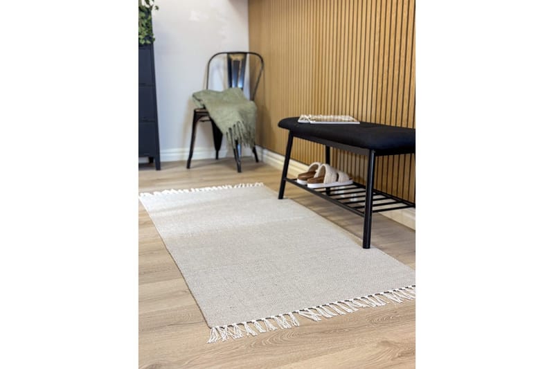 Garnteppe Line - 75x220 cm, Greige - Tekstiler & tepper - Teppe & matte - Moderne matte - Bomullsmatter