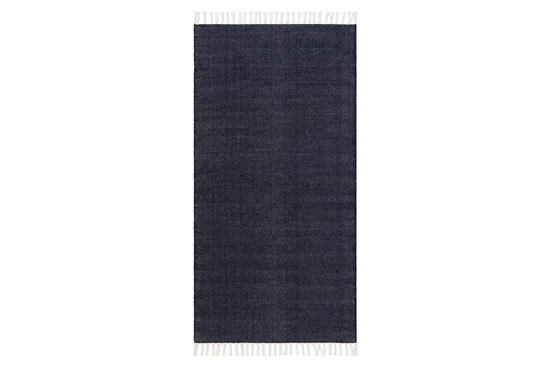 Garnteppe Line - 75x220 cm, Marineblå - Tekstiler & tepper - Teppe & matte - Moderne matte - Bomullsmatter