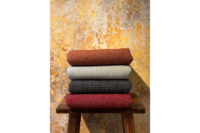 Garnteppe Line - 75x220 cm, Rød - Tekstiler & tepper - Teppe & matte - Moderne matte - Bomullsmatter