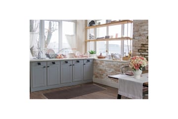 Garnteppe Line - 75x220 cm, Sjokolade - Tekstiler & tepper - Teppe & matte - Moderne matte - Bomullsmatter