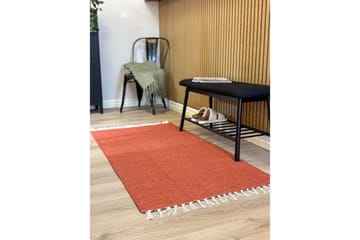 Garnteppe Line - 75x220 cm, Terrakotta - Tekstiler & tepper - Teppe & matte - Moderne matte - Bomullsmatter