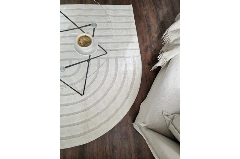 Genova Zen Wiltonteppe 160x230 cm - Krem - Tekstiler & tepper - Teppe & matte - Moderne matte - Friezematte