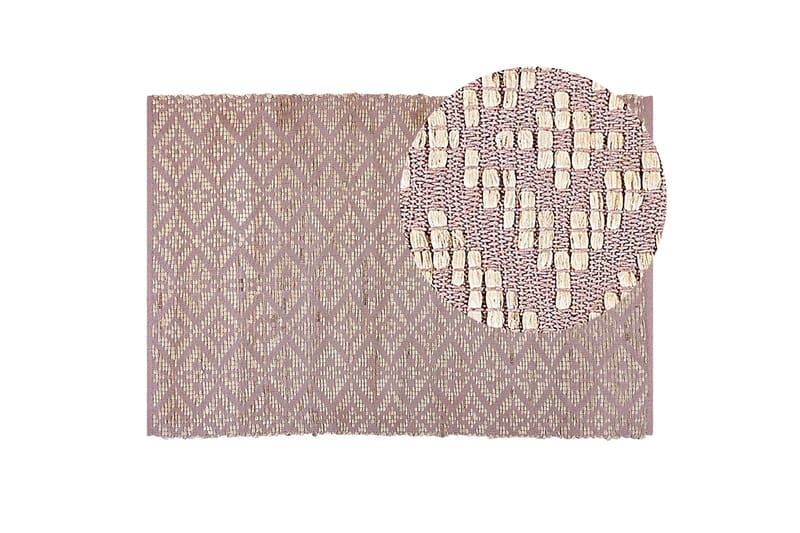 Gerze Bomullsteppe 140x200 cm - Rosa - Tekstiler & tepper - Teppe & matte - Moderne matte - Bomullsmatter