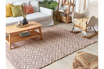 Gerze Bomullsteppe 160x230 cm - Rosa - Tekstiler & tepper - Teppe & matte - Moderne matte - Bomullsmatter