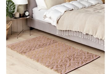 Gerze Bomullsteppe 80x150 cm - Rosa - Tekstiler & tepper - Teppe & matte - Moderne matte - Bomullsmatter