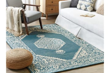 Gevas Ullteppe 140x200 cm - Blå - Tekstiler & tepper - Teppe & matte - Moderne matte - Ullteppe