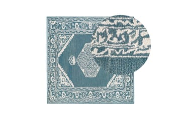 Gevas Ullteppe 200x200 cm Kvadratisk - Blå - Tekstiler & tepper - Teppe & matte - Moderne matte - Ullteppe