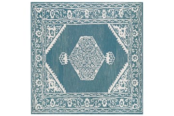 Gevas Ullteppe 200x200 cm Kvadratisk - Blå - Tekstiler & tepper - Teppe & matte - Moderne matte - Ullteppe