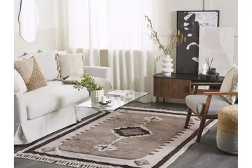 Geyve Bomullsteppe 140x200 cm - Beige - Tekstiler & tepper - Teppe & matte - Moderne matte - Bomullsmatter