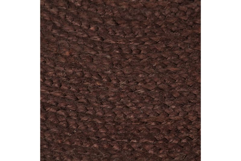Håndlaget juteteppe rundt 120 cm brun - Brun - Jutematter & hampematter - Sisaltepper