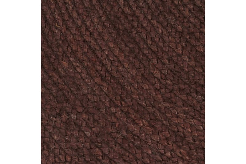 Håndlaget juteteppe rundt 150 cm brun - Brun - Jutematter & hampematter - Sisaltepper
