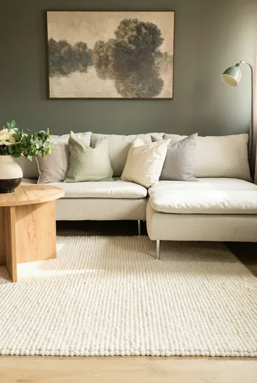 Håndvevd teppe KM Home Bubble 140x200 cm Creme - Krem - Tekstiler & tepper - Teppe & matte - Moderne matte - Ullteppe