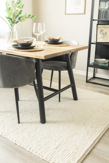 Håndvevd teppe KM Home Bubble 140x200 cm Creme - Krem - Tekstiler & tepper - Teppe & matte - Moderne matte - Ullteppe
