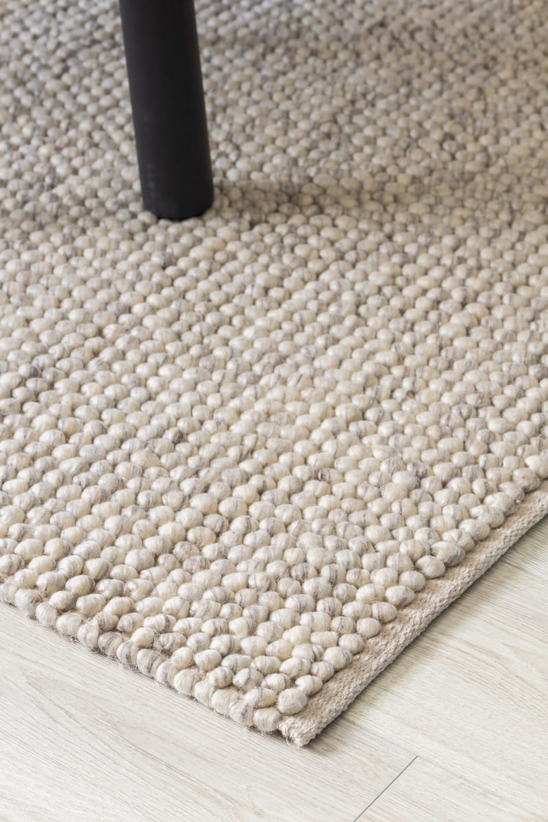 Håndvevd teppe KM Home Bubble 160x230 cm IvoryMelange - IvoryMelange - Tekstiler & tepper - Teppe & matte - Moderne matte - Ullteppe