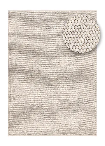 Håndvevd teppe KM Home Bubble 160x230 cm IvoryMelange - IvoryMelange - Tekstiler & tepper - Teppe & matte - Moderne matte - Ullteppe