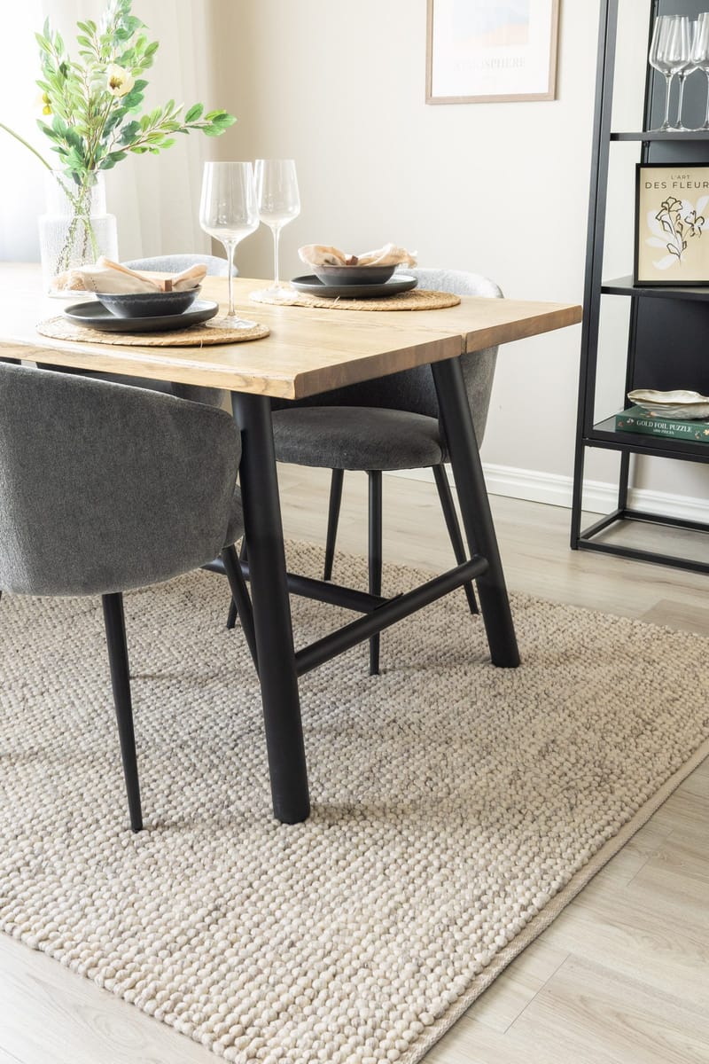 Håndvevd teppe KM Home Bubble 160x230 cm IvoryMelange - IvoryMelange - Tekstiler & tepper - Teppe & matte - Moderne matte - Ullteppe
