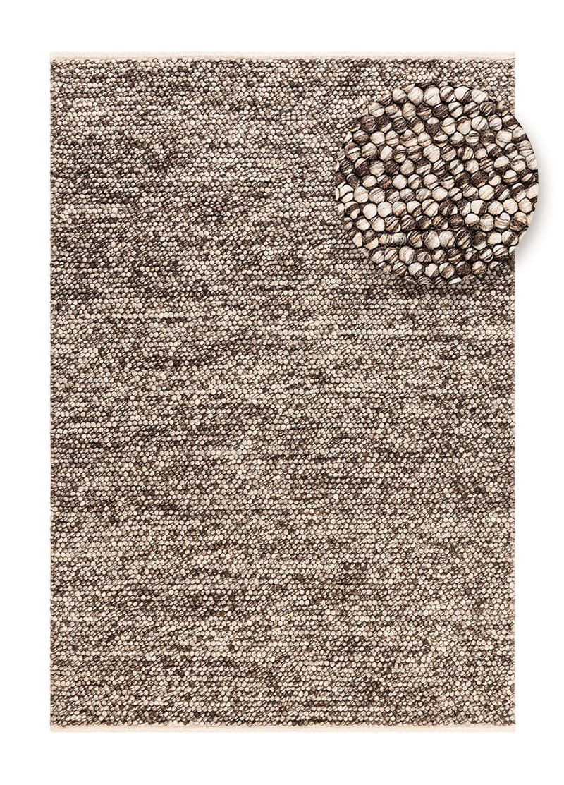 Håndvevd teppe KM Home Bubble 240x340 cm Sjokolade Melange - Sjokolade melange - Tekstiler & tepper - Teppe & matte - Moderne matte - Ullteppe