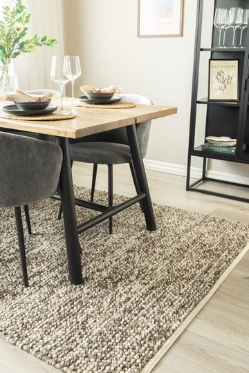 Håndvevd teppe KM Home Bubble 240x340 cm Sjokolade Melange - Sjokolade melange - Tekstiler & tepper - Teppe & matte - Moderne matte - Ullteppe