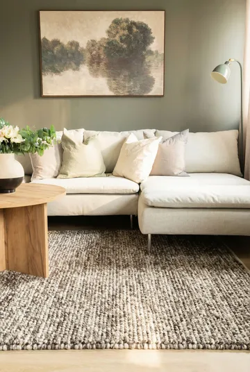 Håndvevd teppe KM Home Bubble 240x340 cm Sjokolade Melange - Sjokolade melange - Tekstiler & tepper - Teppe & matte - Moderne matte - Ullteppe