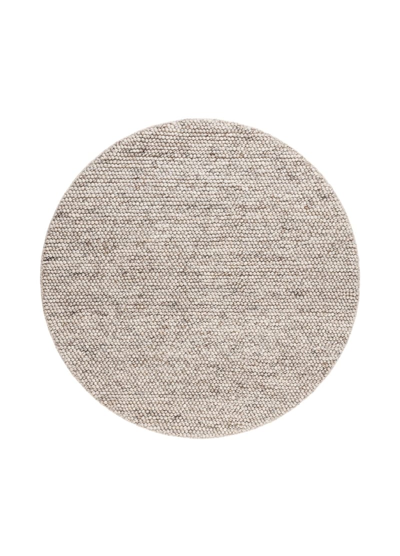 Håndvevd teppe KM Home Bubble rund 120x120 cm Lin, Lin