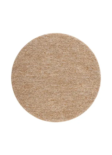 Håndvevd teppe KM Home Bubble rund 160x160 cm Karamell