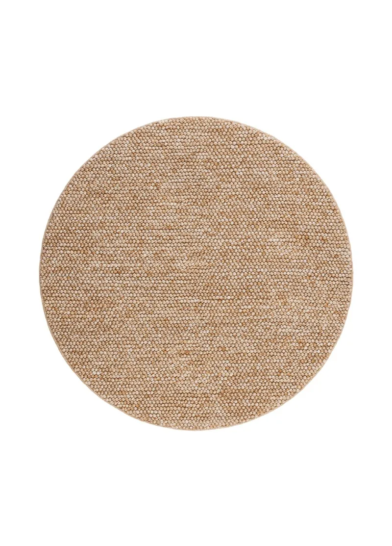 Håndvevd teppe KM Home Bubble rund 160x160 cm Karamell, Karamell