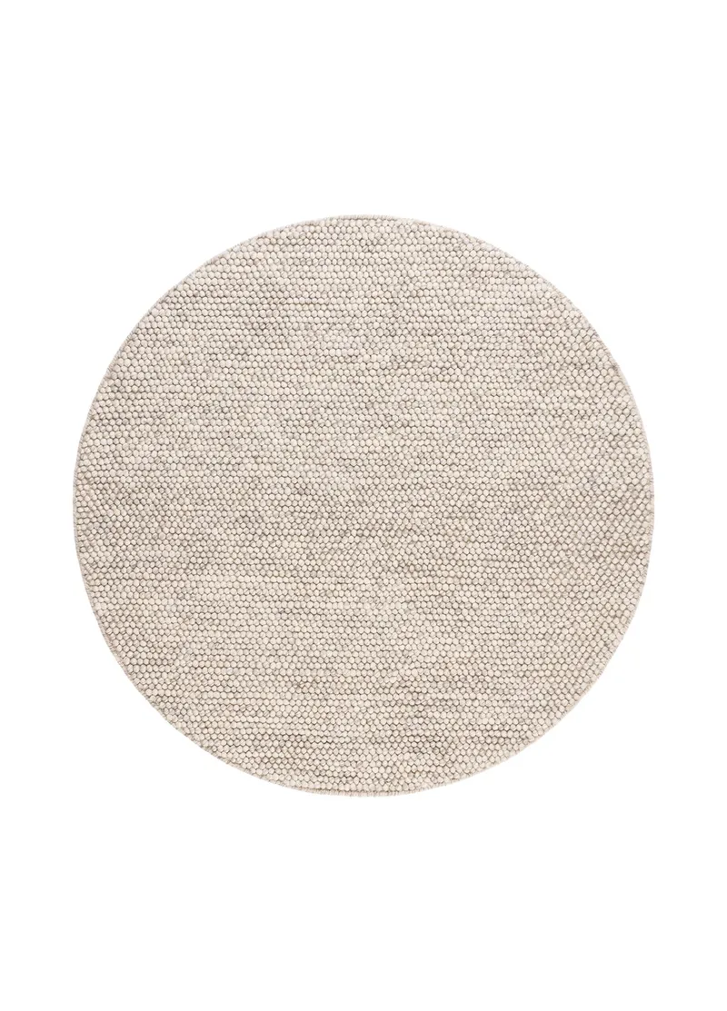 Håndvevd teppe KM Home Bubble rund 240x240 cm IvoryMelange - IvoryMelange - Tekstiler & tepper - Teppe & matte - Moderne matte - Ullteppe