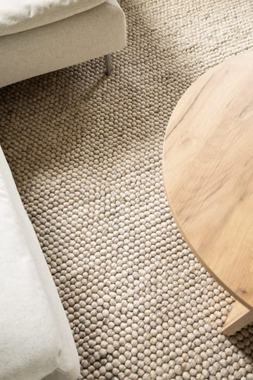 Håndvevd teppe KM Home Bubble rund 300x300 cm Sand - Sand - Tekstiler & tepper - Teppe & matte - Moderne matte - Ullteppe