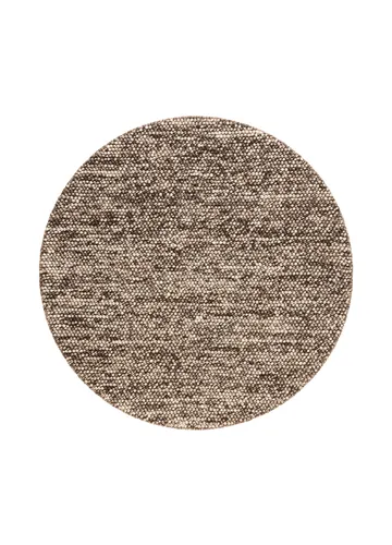 Håndvevd teppe KM Home Bubble rund 300x300 cm Sjokolade Melange