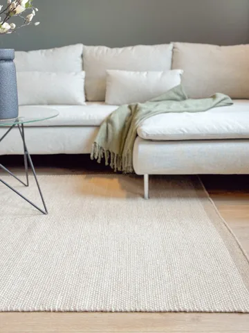 Håndvevd teppe KM Home Sandhamn 300x400 cm Natur - Natur - Tekstiler & tepper - Teppe & matte - Moderne matte - Ullteppe