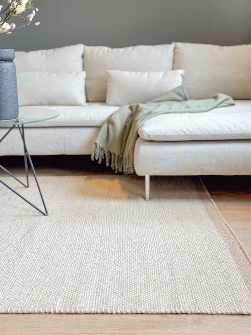 Håndvevd teppe KM Home Sandhamn 300x400 cm Natur - Natur - Tekstiler & tepper - Teppe & matte - Moderne matte - Ullteppe