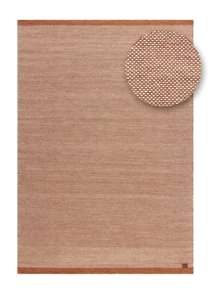 Håndvevd teppe KM Home Sandhamn 300x400 cm Terrakotta - Terrakotta - Tekstiler & tepper - Teppe & matte - Moderne matte - Ullteppe