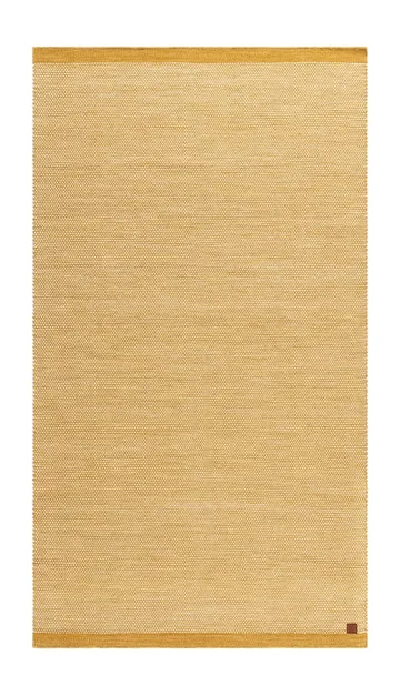 Håndvevd teppe KM Home Sandhamn 75x150 cm Okergul