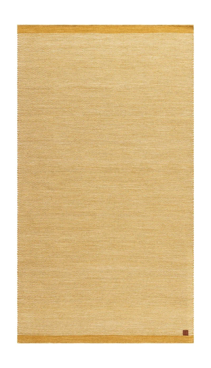 Håndvevd teppe KM Home Sandhamn 75x150 cm Okergul, Okergul