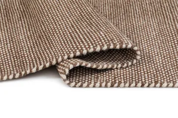 Håndvevd teppe KM Home Sandhamn Kvadrat 200x200 cm Mørk Lin - Mørk Lin - Tekstiler & tepper - Teppe & matte - Moderne matte - Ullteppe