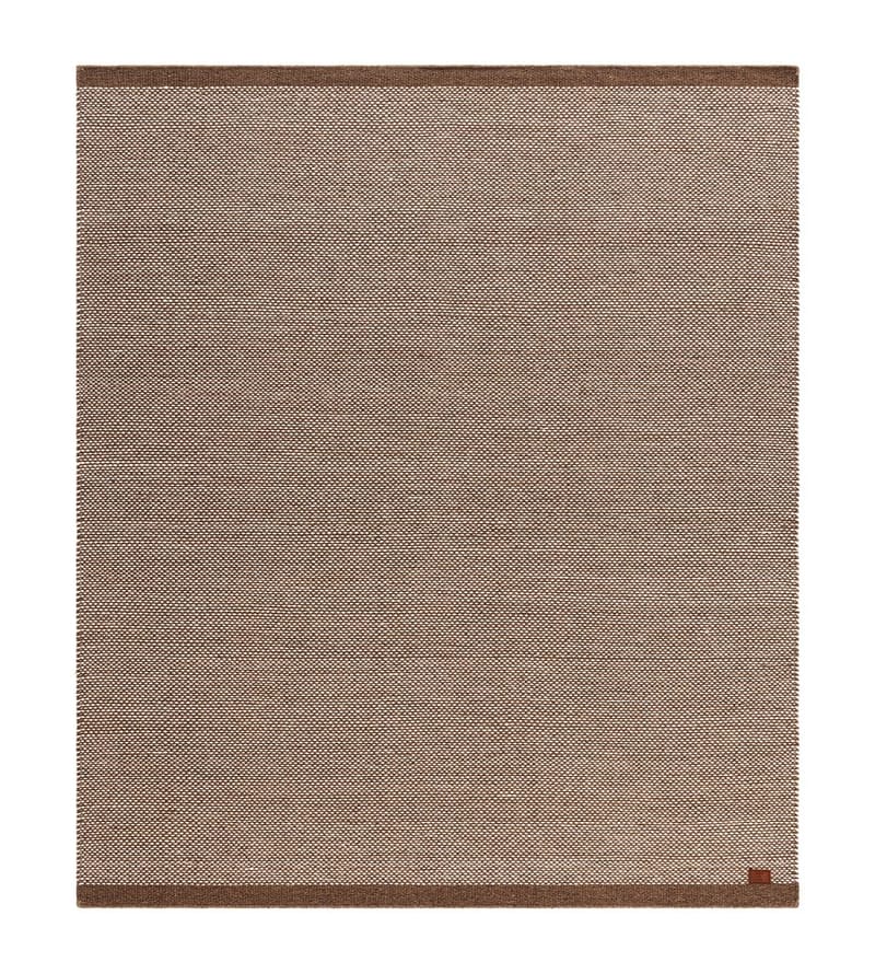 Håndvevd teppe KM Home Sandhamn Kvadrat 200x200 cm Mørk Lin, Mørk Lin