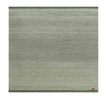 Håndvevd teppe KM Home Sandhamn Kvadrat 200x200 cm Smaragdgrønn
