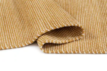 Håndvevd teppe KM Home Sandhamn Kvadrat 250x250 cm Okergul - Okergul - Tekstiler & tepper - Teppe & matte - Moderne matte - Ullteppe